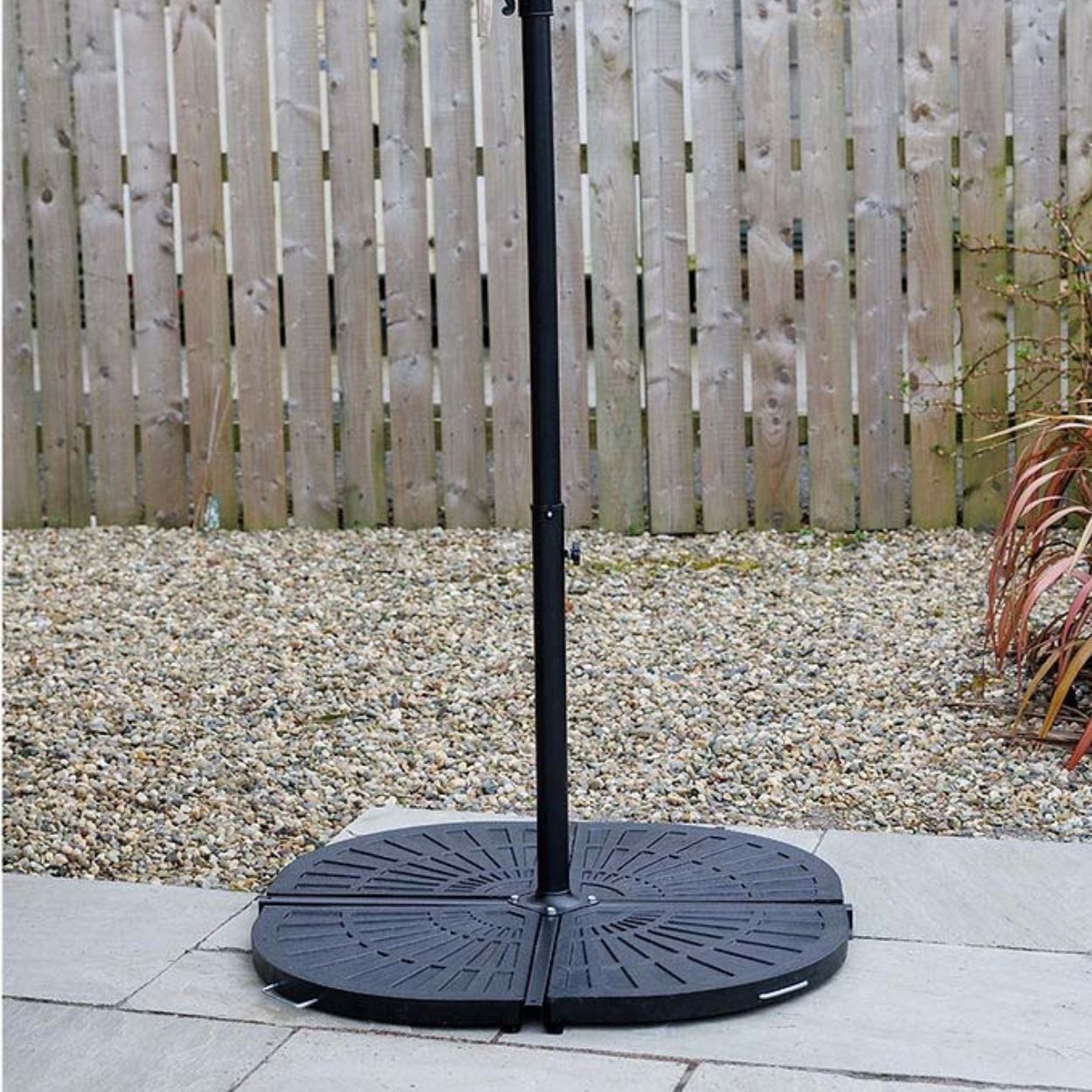 Mocha Garden Parasol With Lights