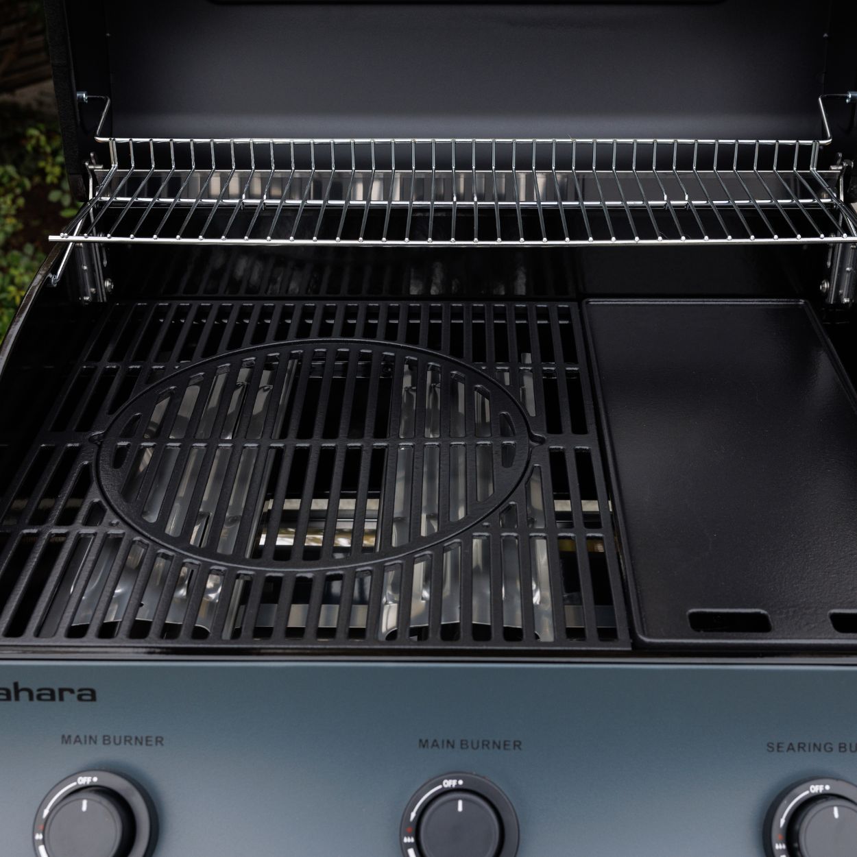 Sahara S355 Gas BBQ Wood Effect Steel