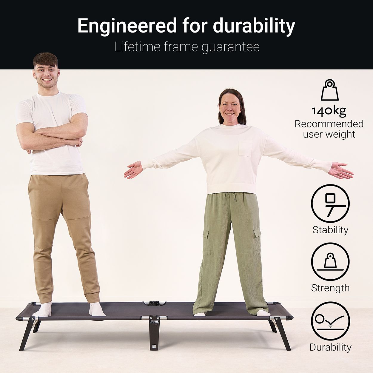 Jay-Be LE59 Lite Folding Bed with Insulator Pad, Single 