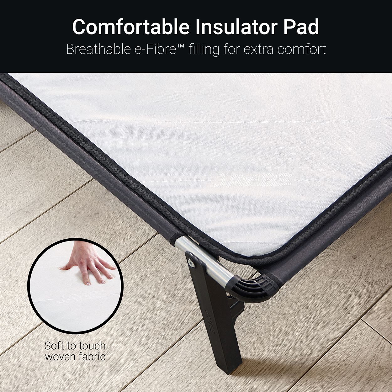 Jay-Be LE59 Lite Folding Bed with Insulator Pad, Single 