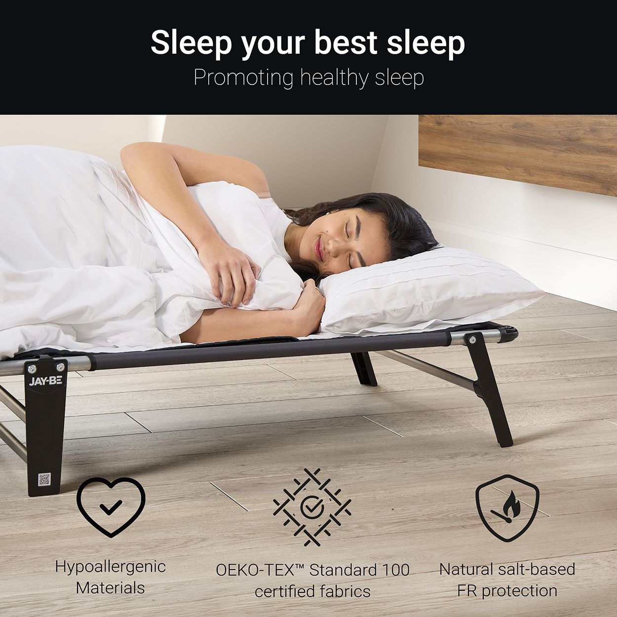 Jay-Be LE59 Lite Folding Bed with Insulator Pad, Single 