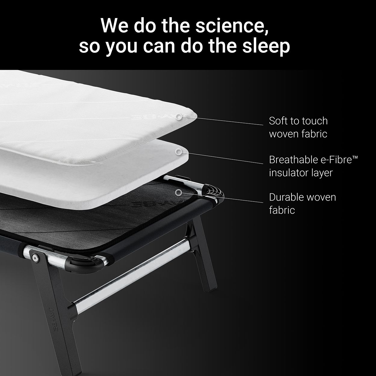 Jay-Be LE59 Lite Folding Bed with Insulator Pad, Single 