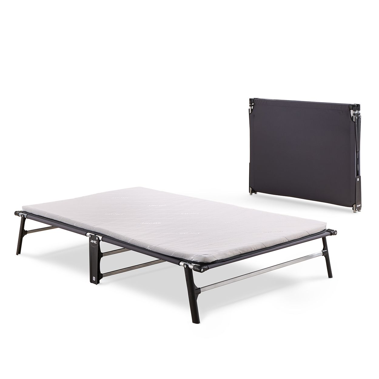 Jay-Be CE120 Compact Folding Bed with Mattress, Small Double 