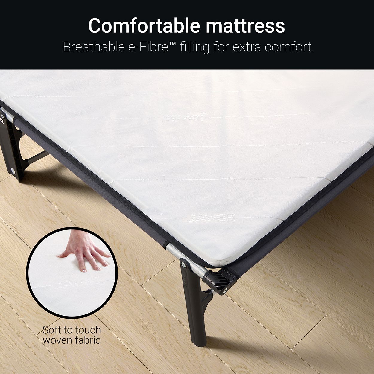 Jay-Be CE120 Compact Folding Bed with Mattress, Small Double 