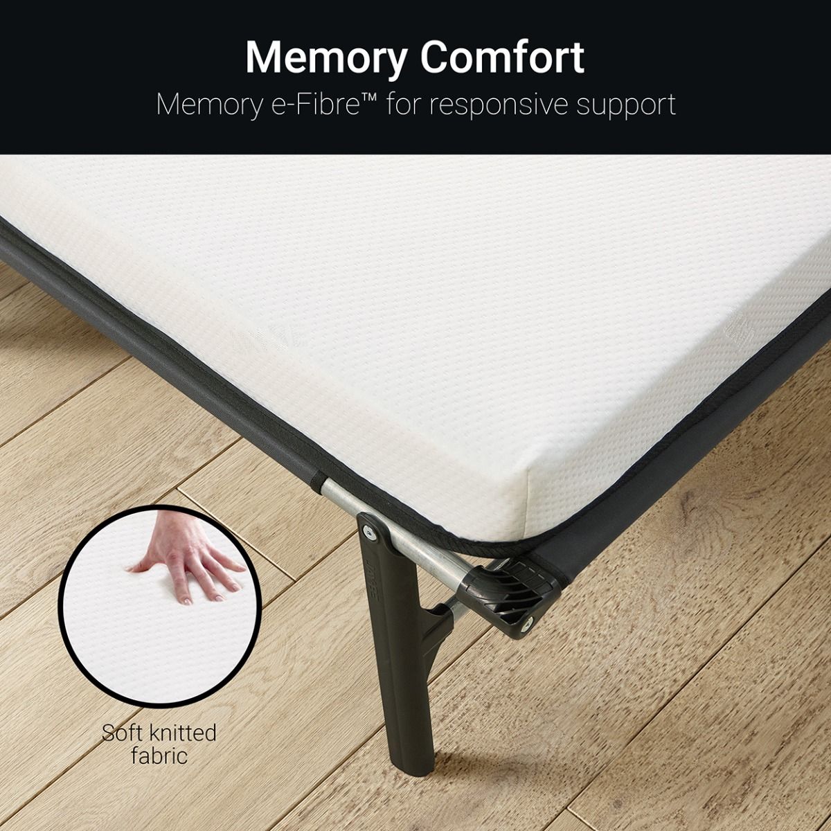 Jay-Be RM80 Rollaway Folding Bed with Memory Mattress, Single