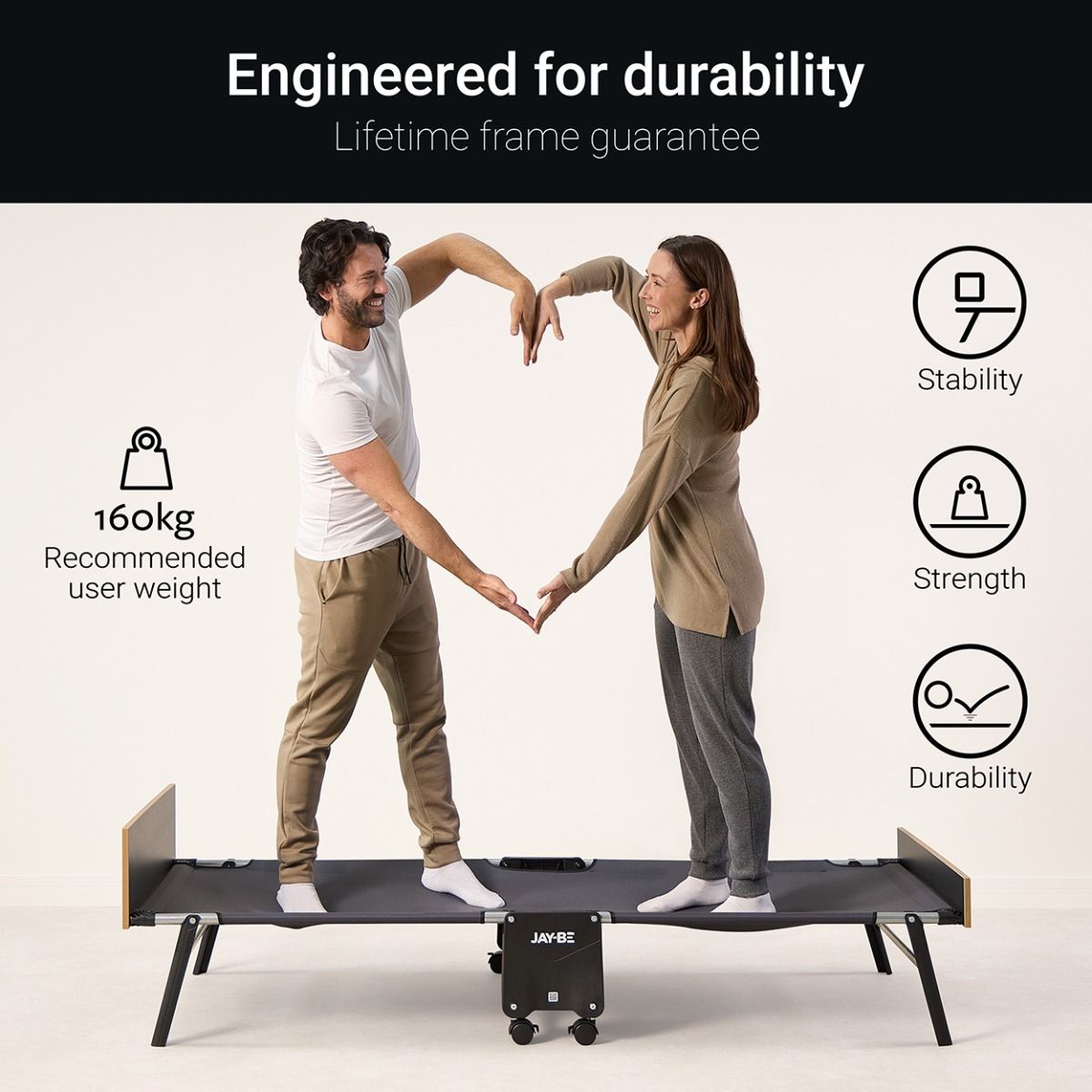 Jay-Be GP80 Grand Folding Bed with Pocket Sprung Mattress, Single