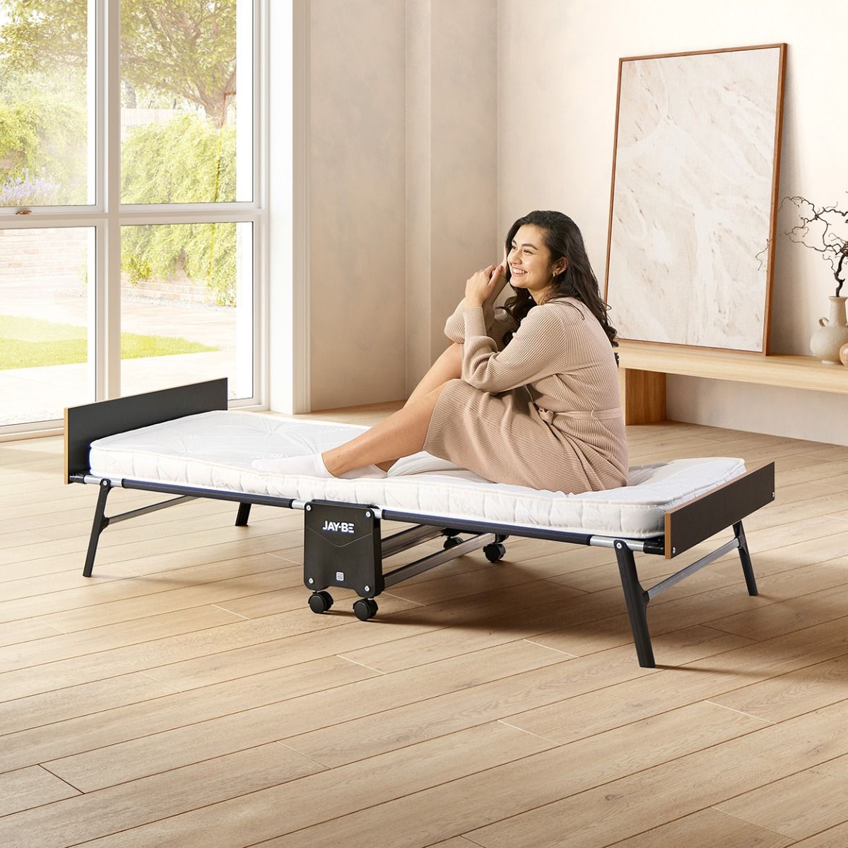 Jay-Be GP80 Grand Folding Bed with Pocket Sprung Mattress, Single