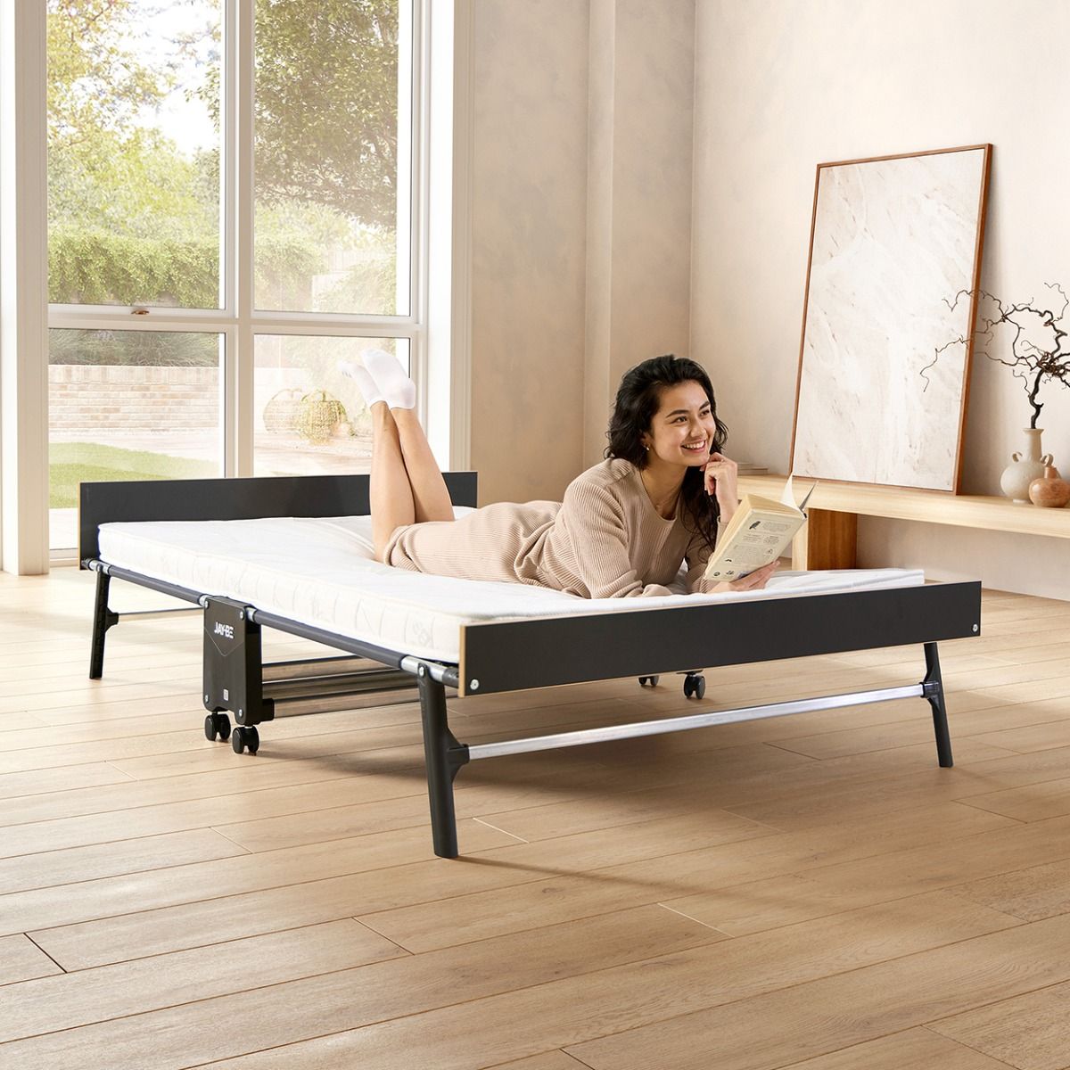 Jay-Be GP120 Grand Folding Bed with Pocket Sprung Mattress, Small Double 