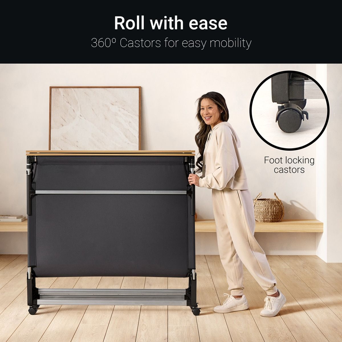 Jay-Be GP120 Grand Folding Bed with Pocket Sprung Mattress, Small Double 