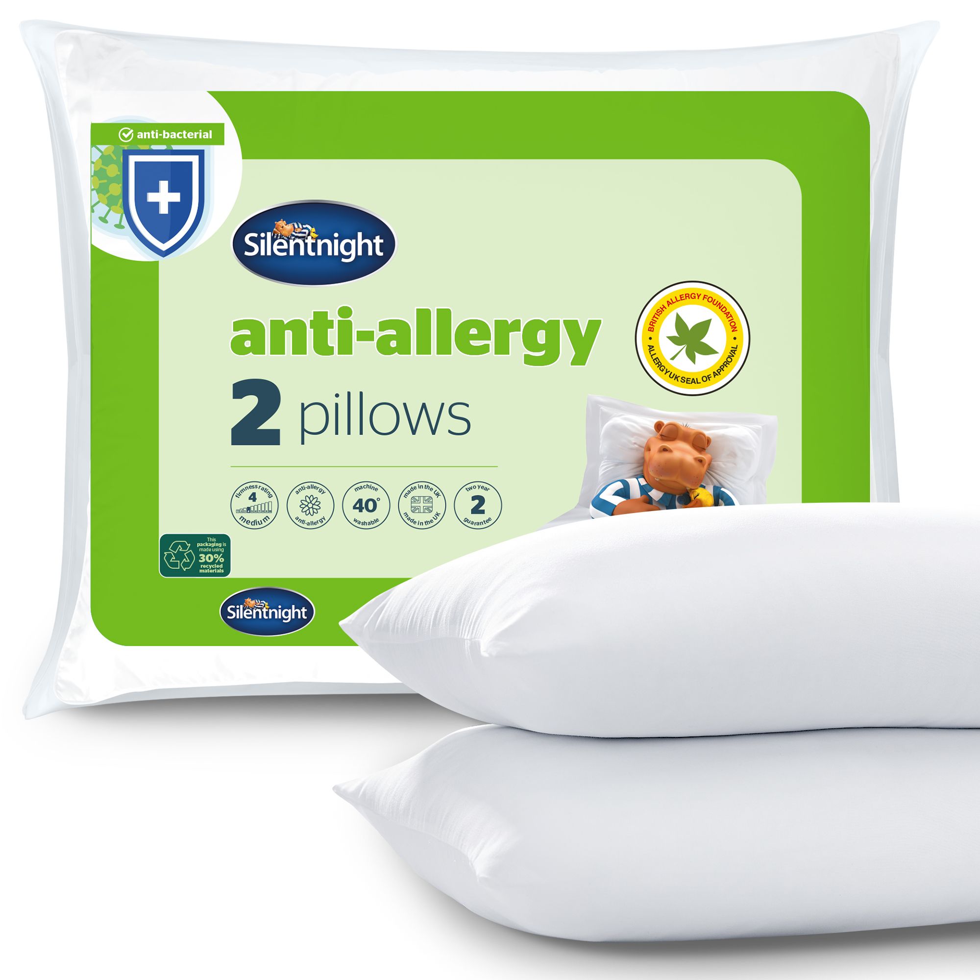 Silentnight Anti Allergy  Pillow 2 Pack