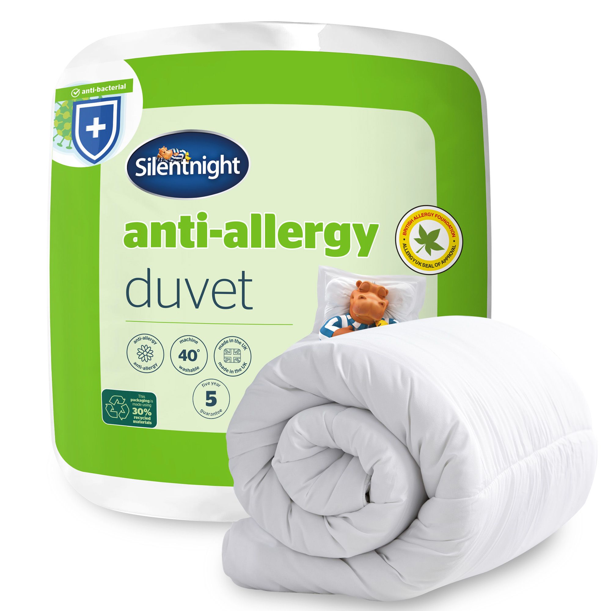 Silentnight Anti Allergy  Duvets Hollow Fiber 4.5 Tog Double.