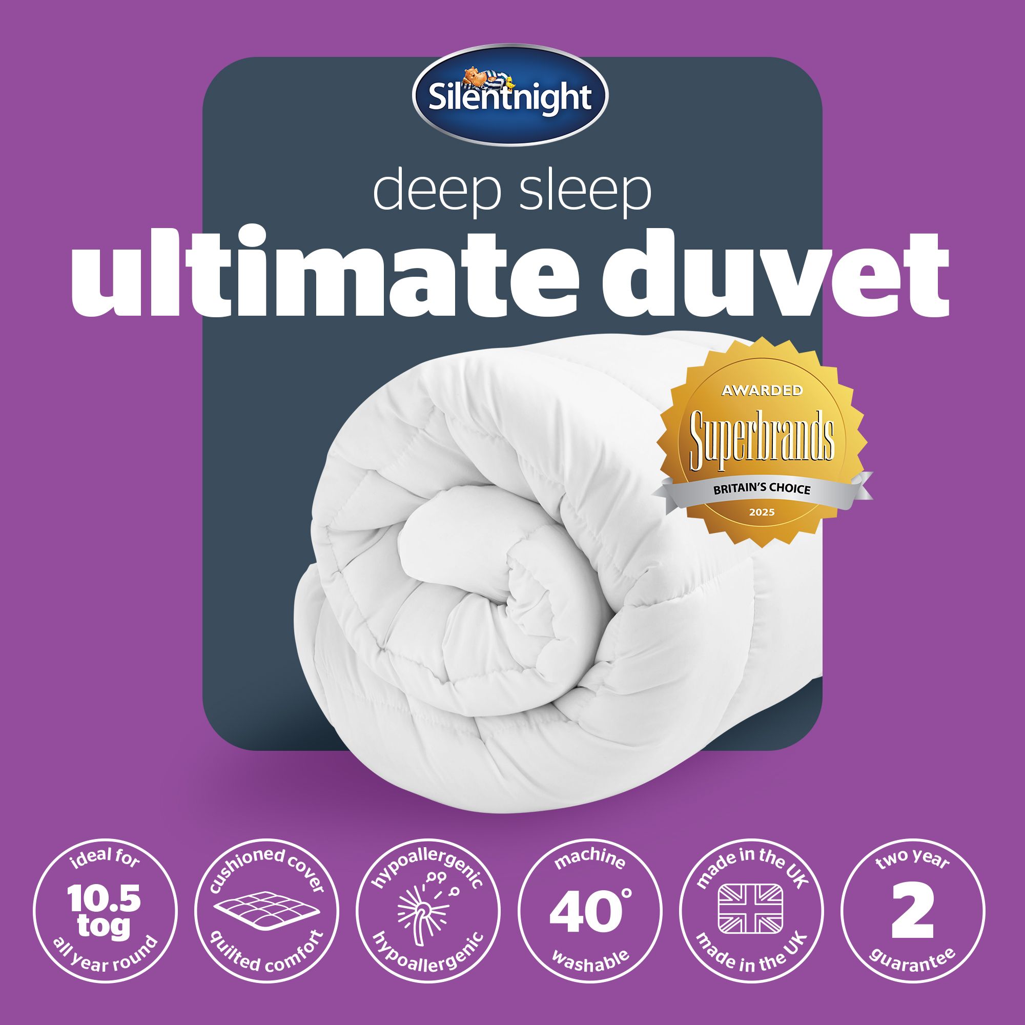 Silentnight Ultimate 10.5 Tog Duvet Piped Super King 