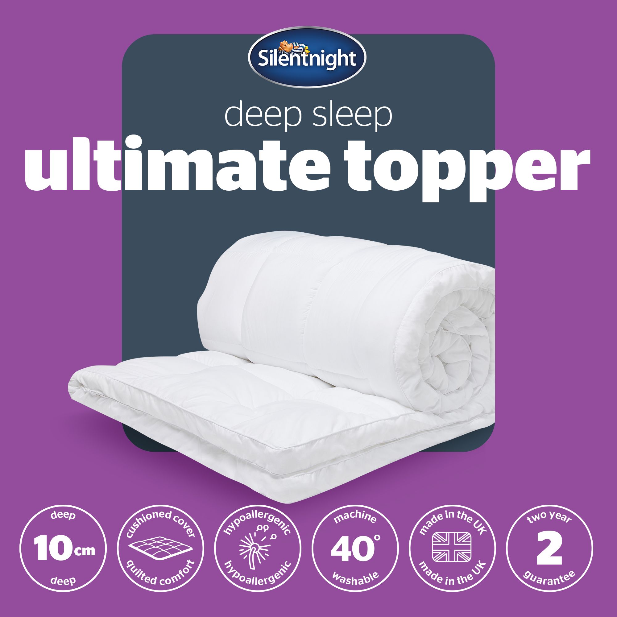 Silentnight Ultimate Topper 500 Baffel Box Edge Single