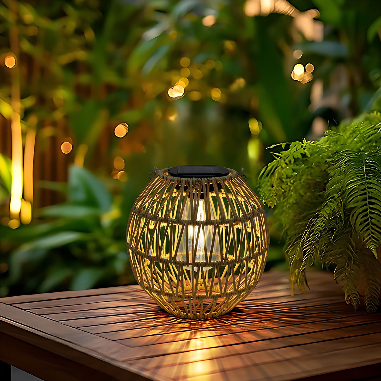 Athens Solar Lantern Round
