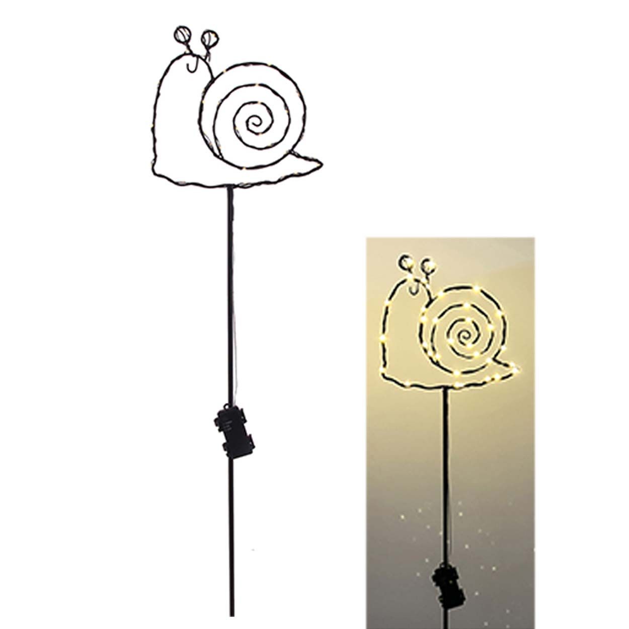 LED Snail Wirework Metal Stake  118cm