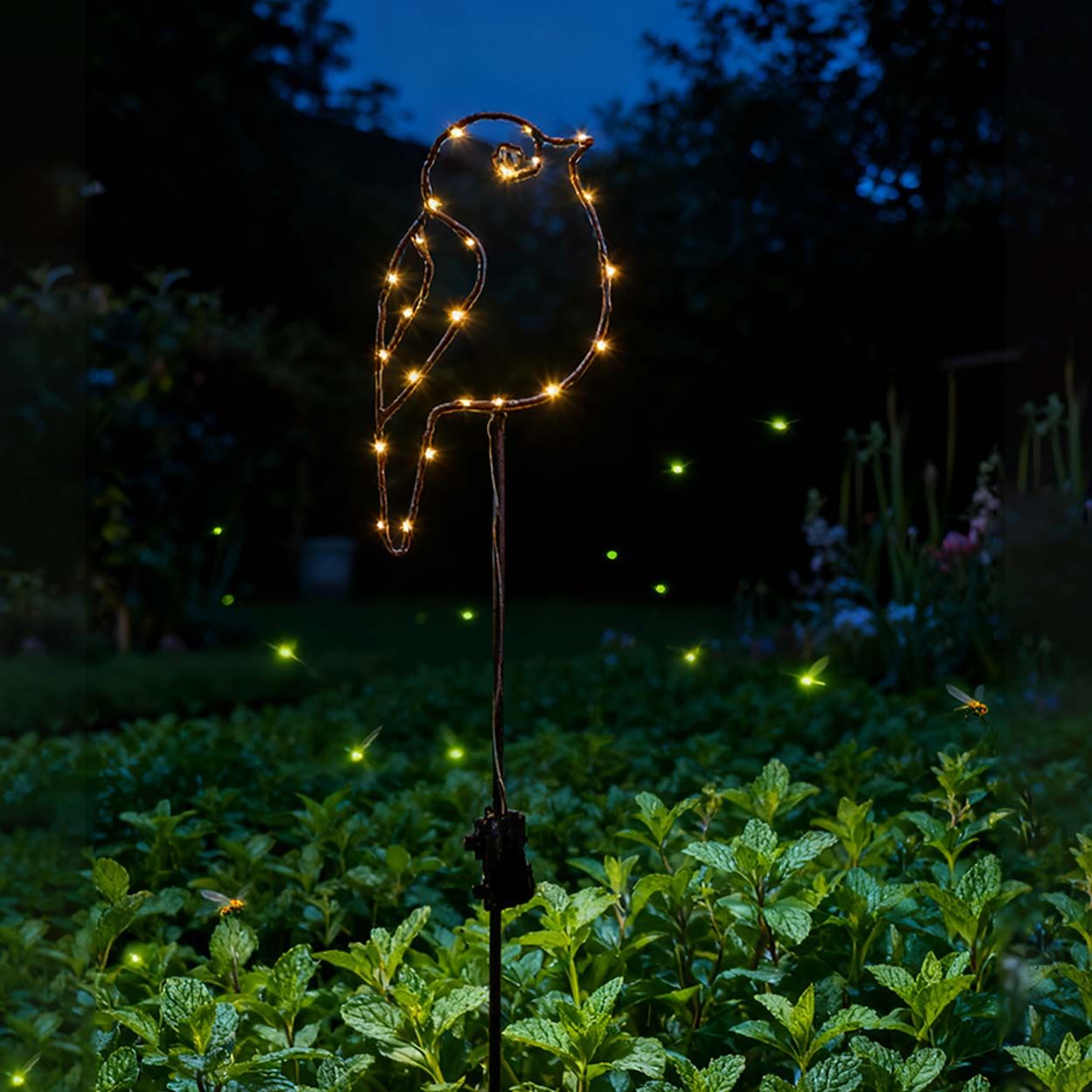 LED Bird Wirework Metal Stake  118cm