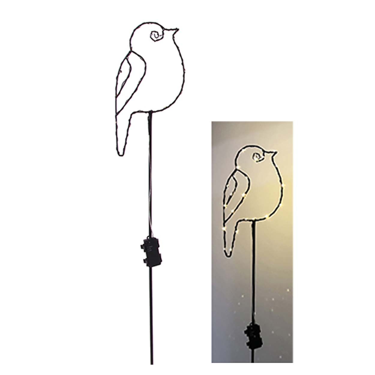 LED Bird Wirework Metal Stake  118cm