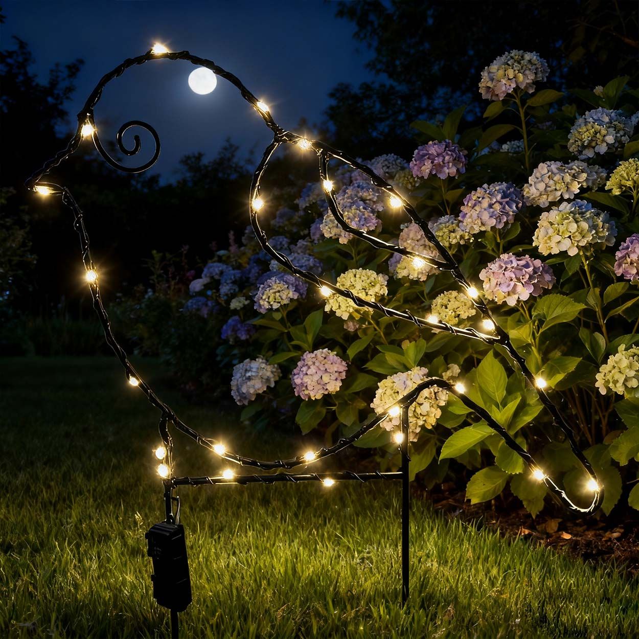 LED Snail Wirework Metal Stake 50cm