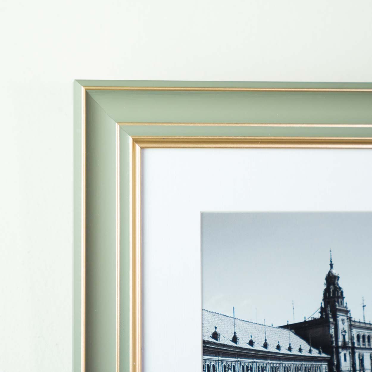 Collage Photo Frame Green & Gold 3 Set 4 x 6