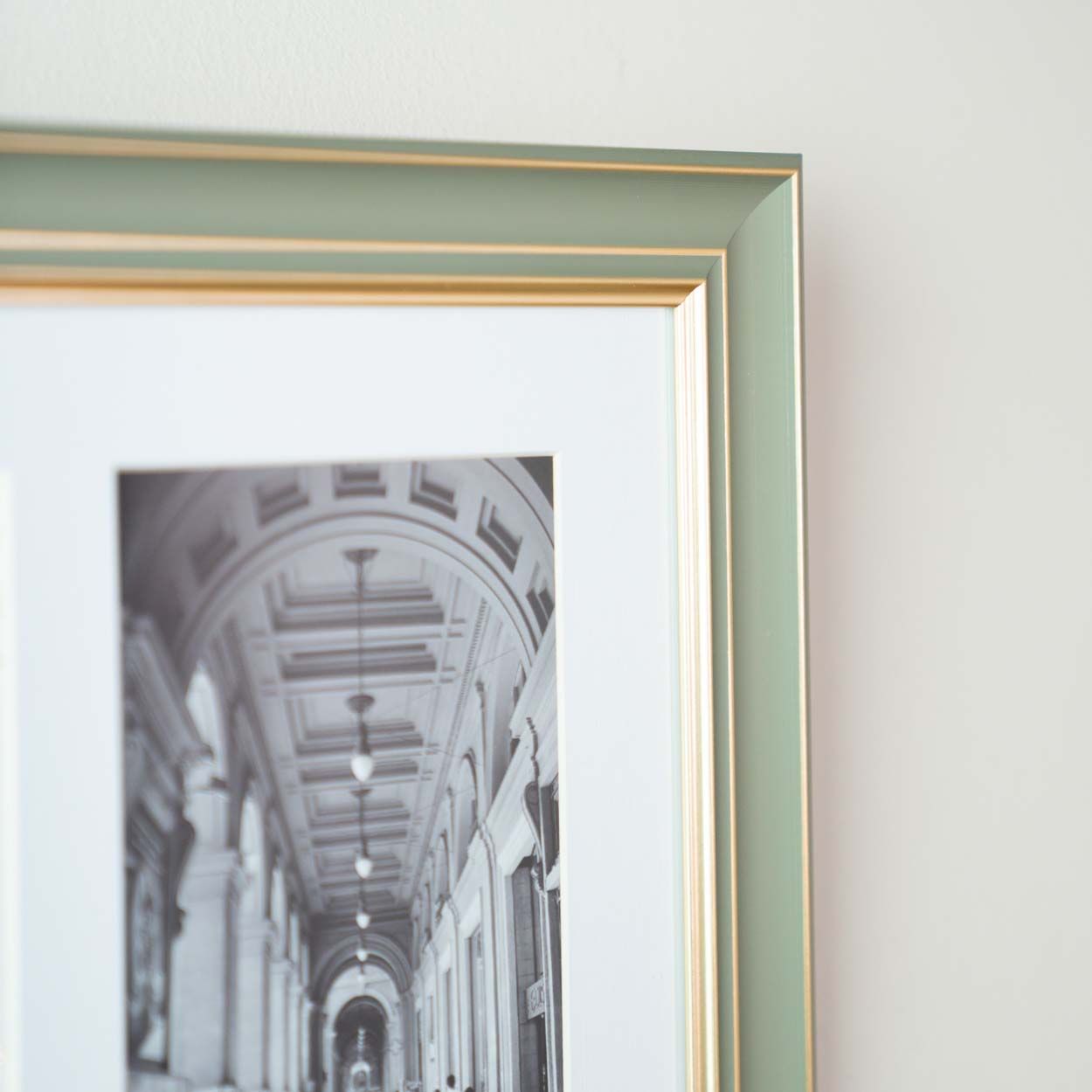 Collage Photo Frame Green & Gold 3 Set 4 x 6