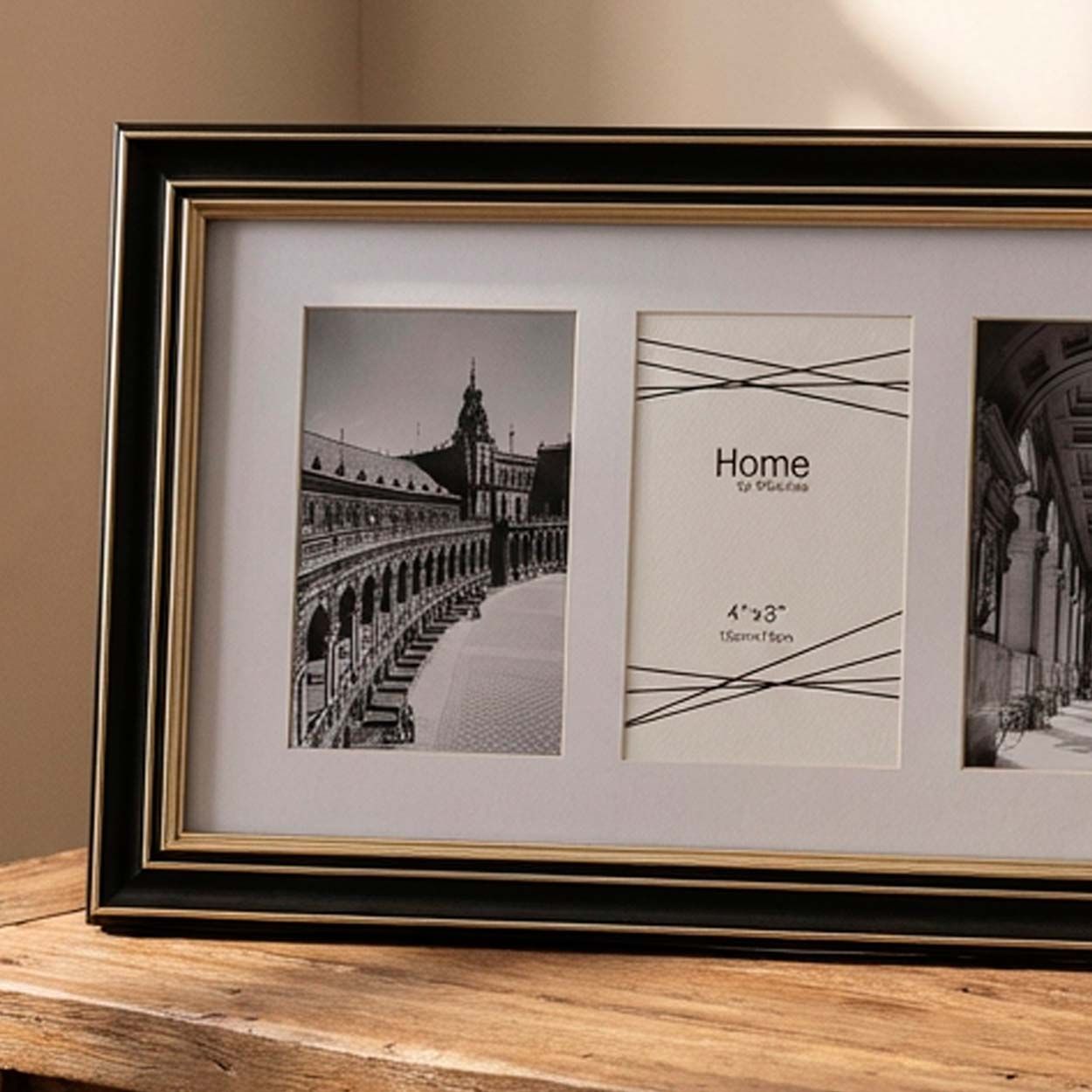 Collage Photo Frame Black & Gold 3 Set 4 x 6