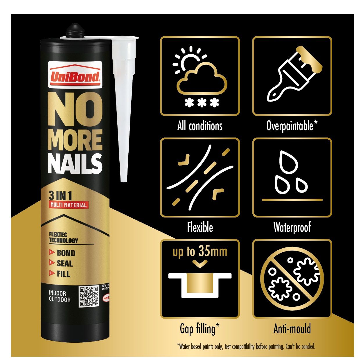 UNIBOND NO MORE NAILS 3IN1 CARTRIDGE WHITE 
