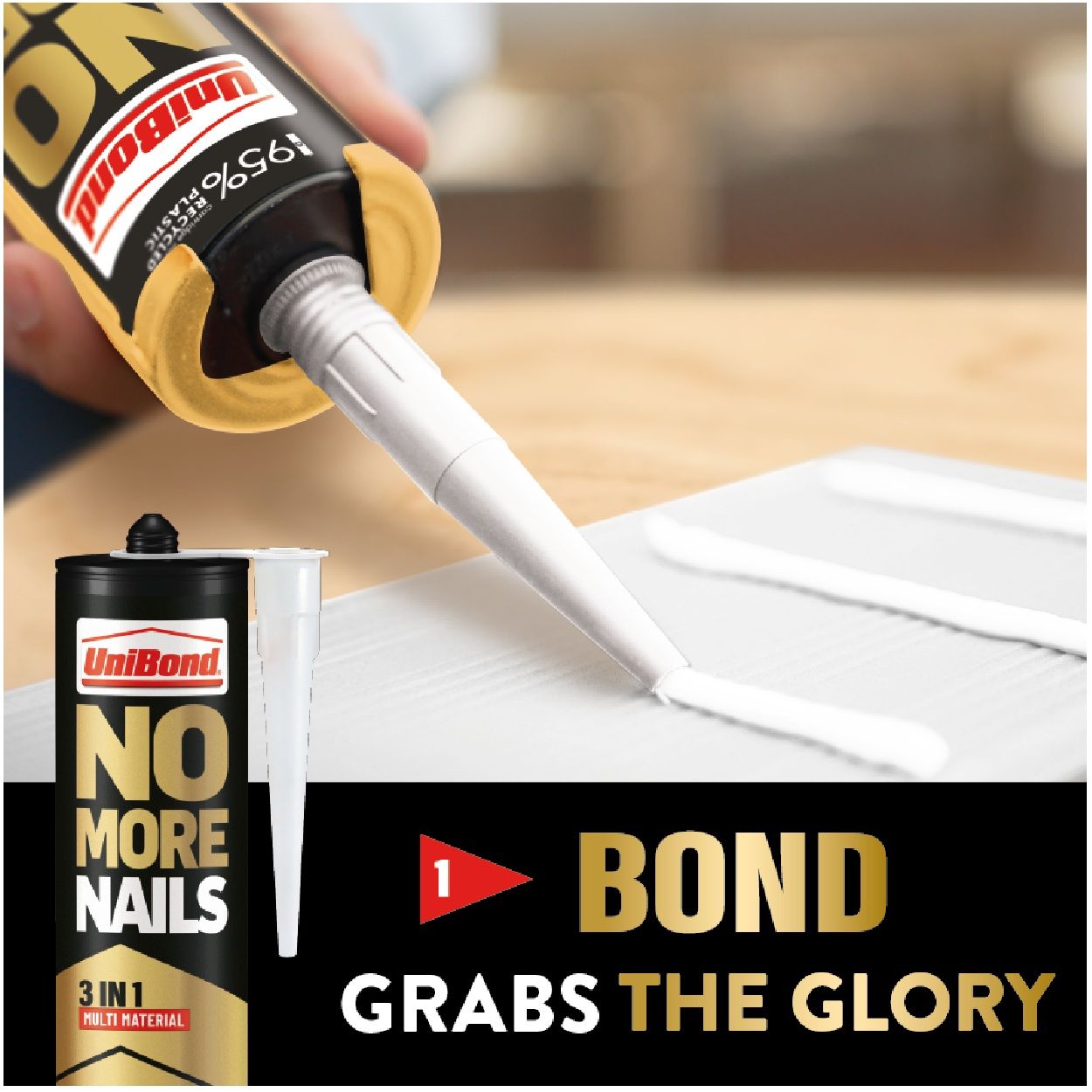 UNIBOND NO MORE NAILS 3IN1 CARTRIDGE TRANSPARENT