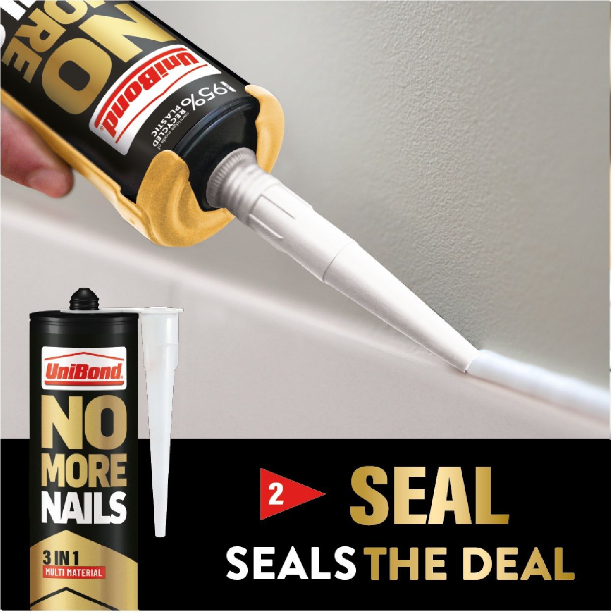 UNIBOND NO MORE NAILS 3IN1 CARTRIDGE TRANSPARENT