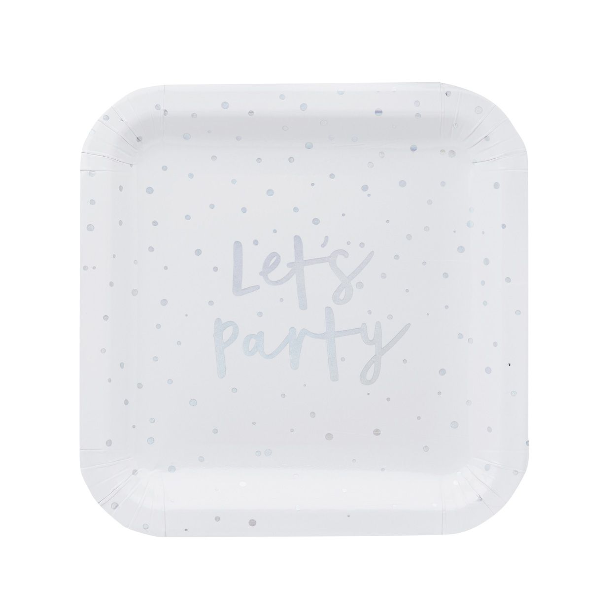 Iridescent Lets Party Paper Plates 