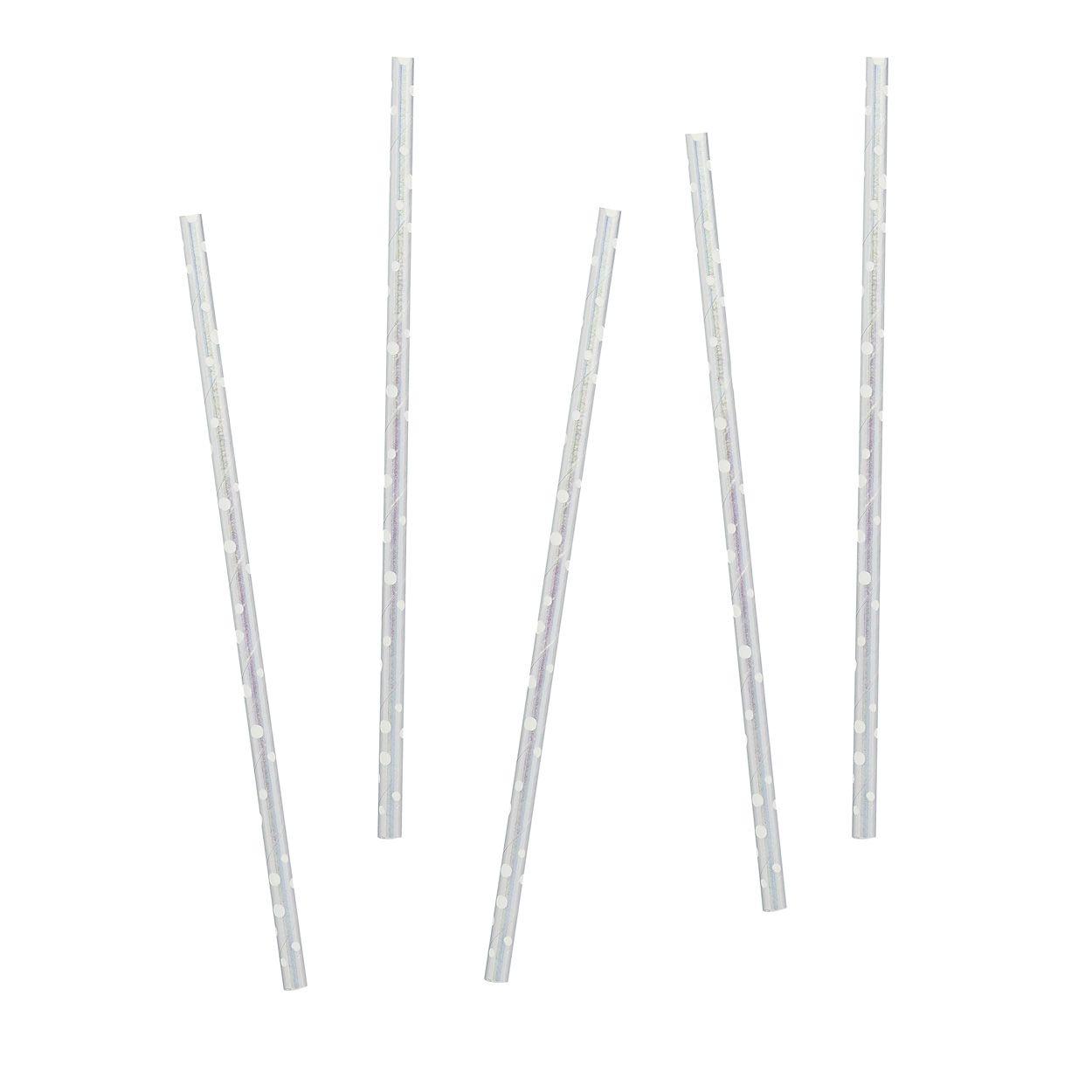 Iridescent Spotted Paper Straws