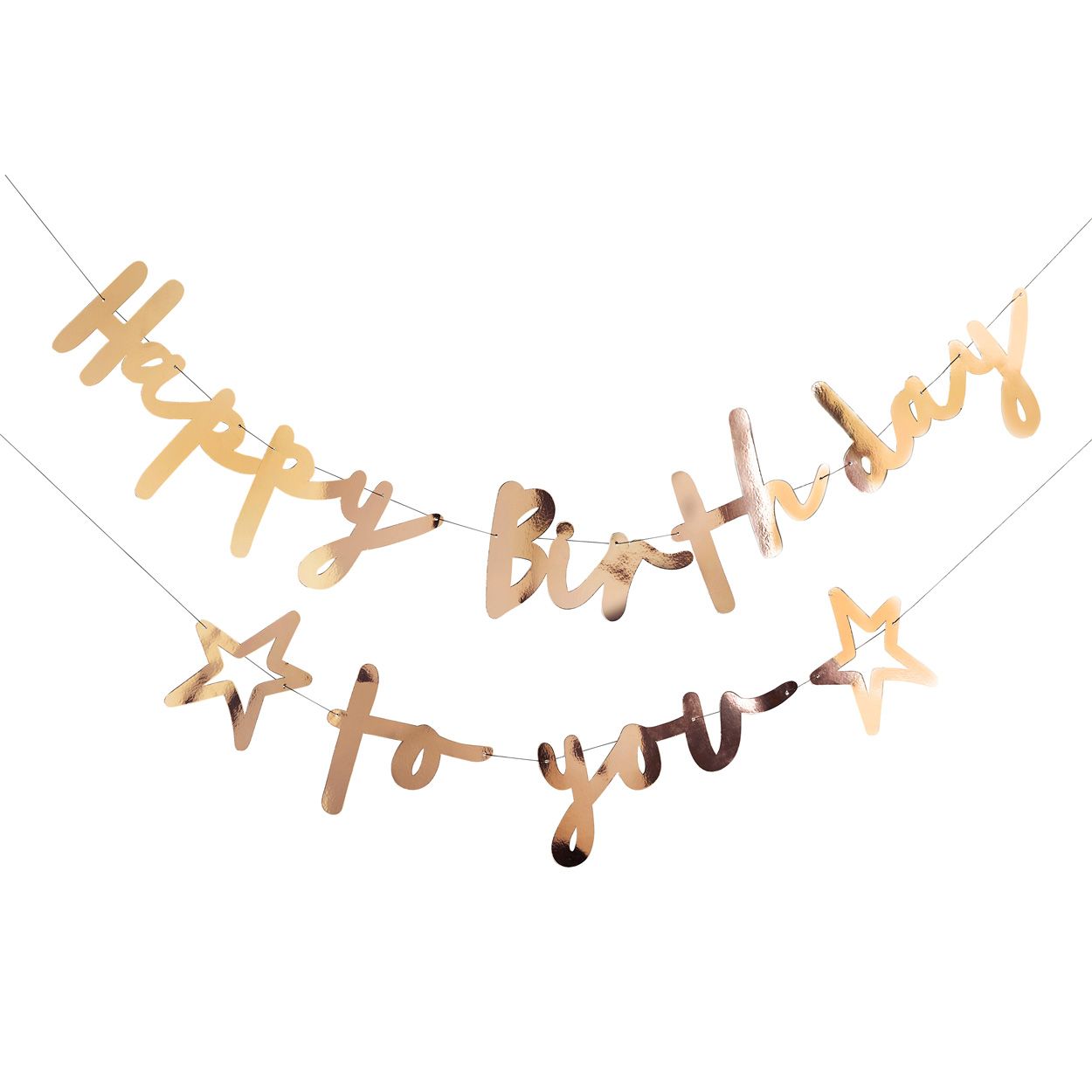 Gold Birthday Card Banner 