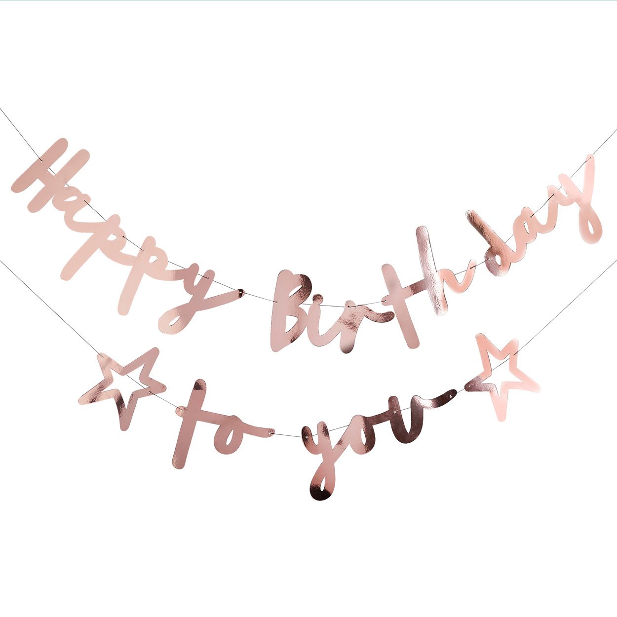Rose Gold Birthday Card Banner