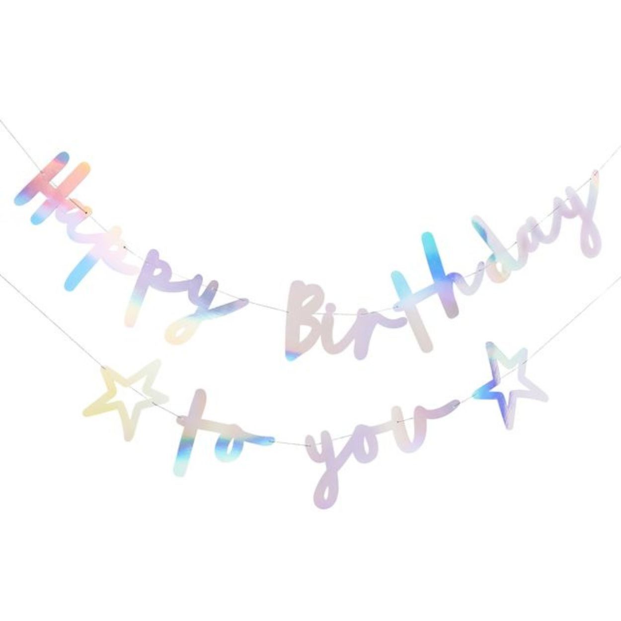 Iridescent Birthday Card Banner