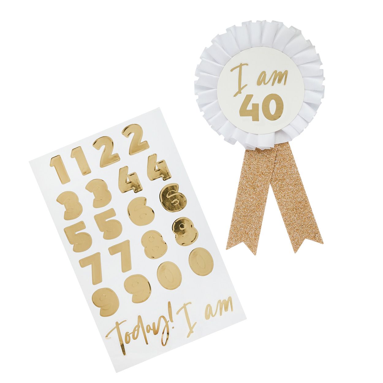 Gold Customisable Birthday Badge