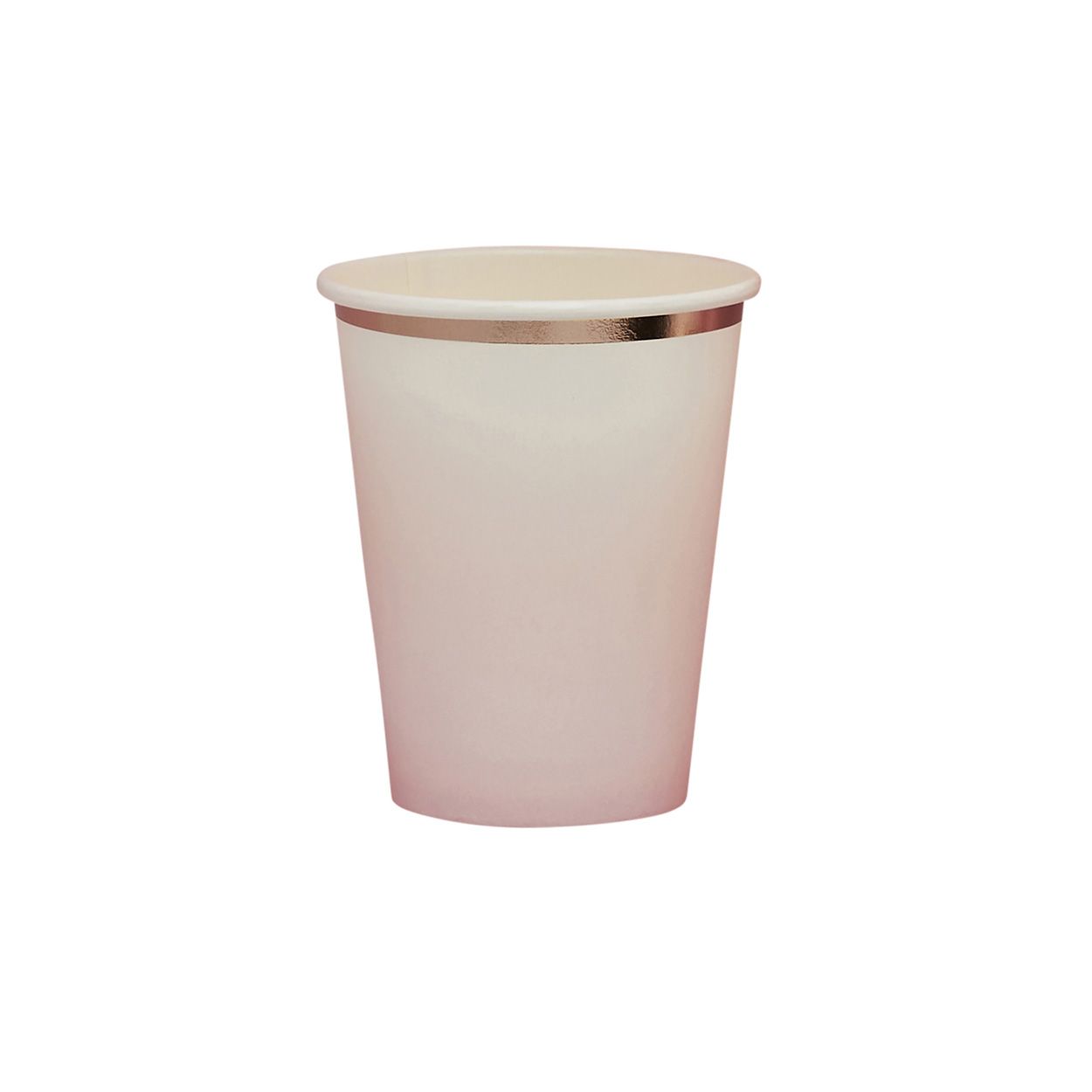 Rose Gold & Pink Ombre Paper Cups