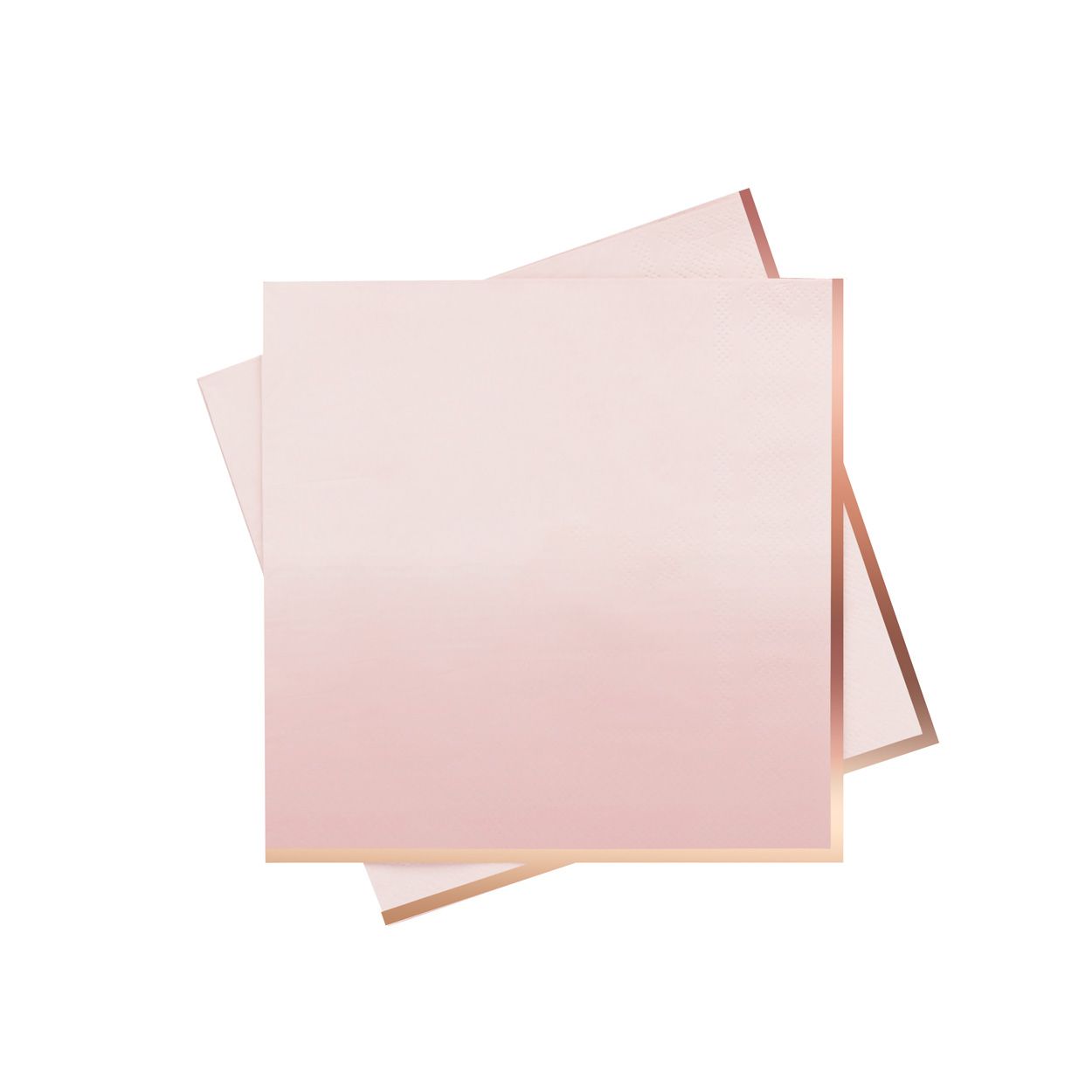 Rose Gold & Pink Ombre Paper Napkins