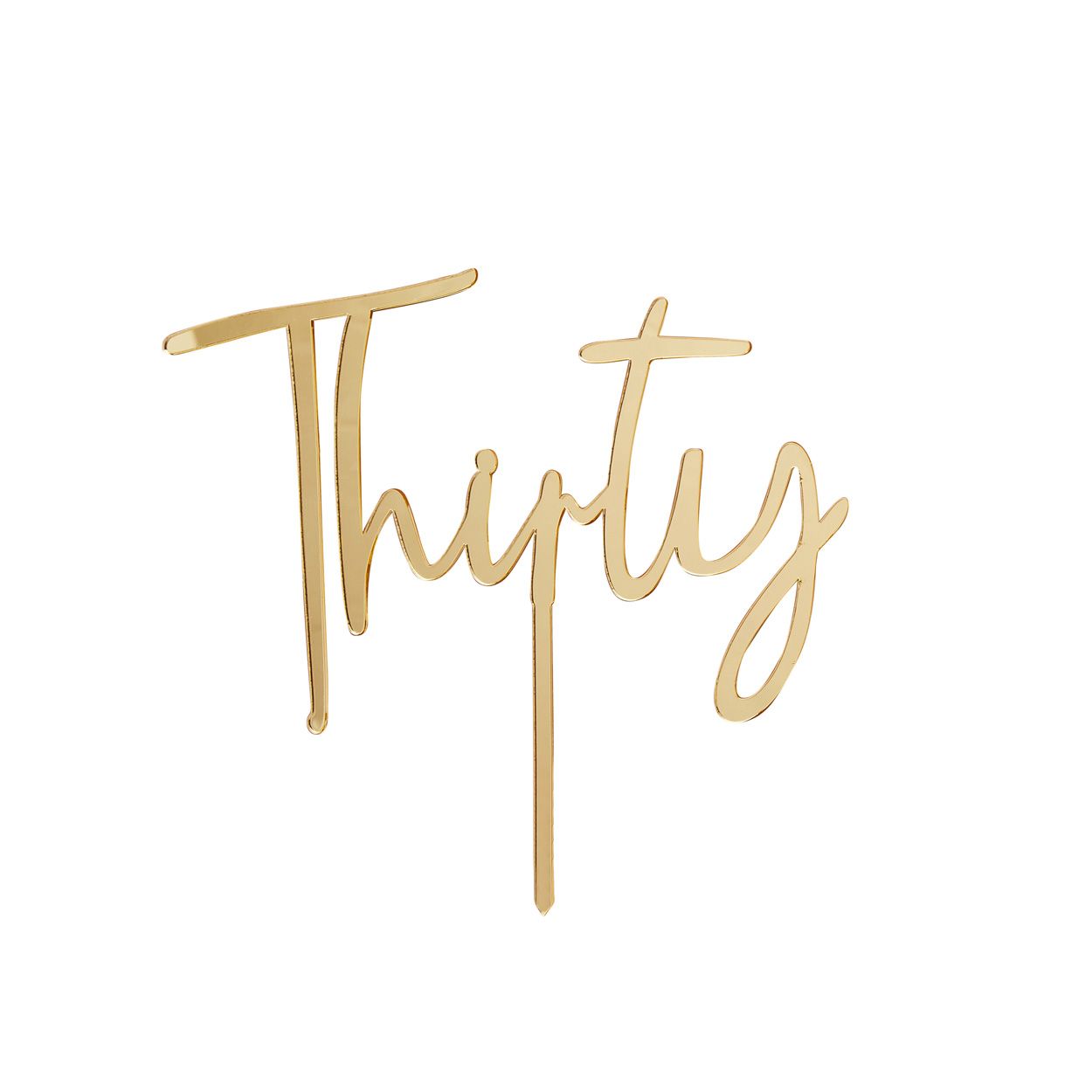 Gold Thirty Acrylic Cake Topper