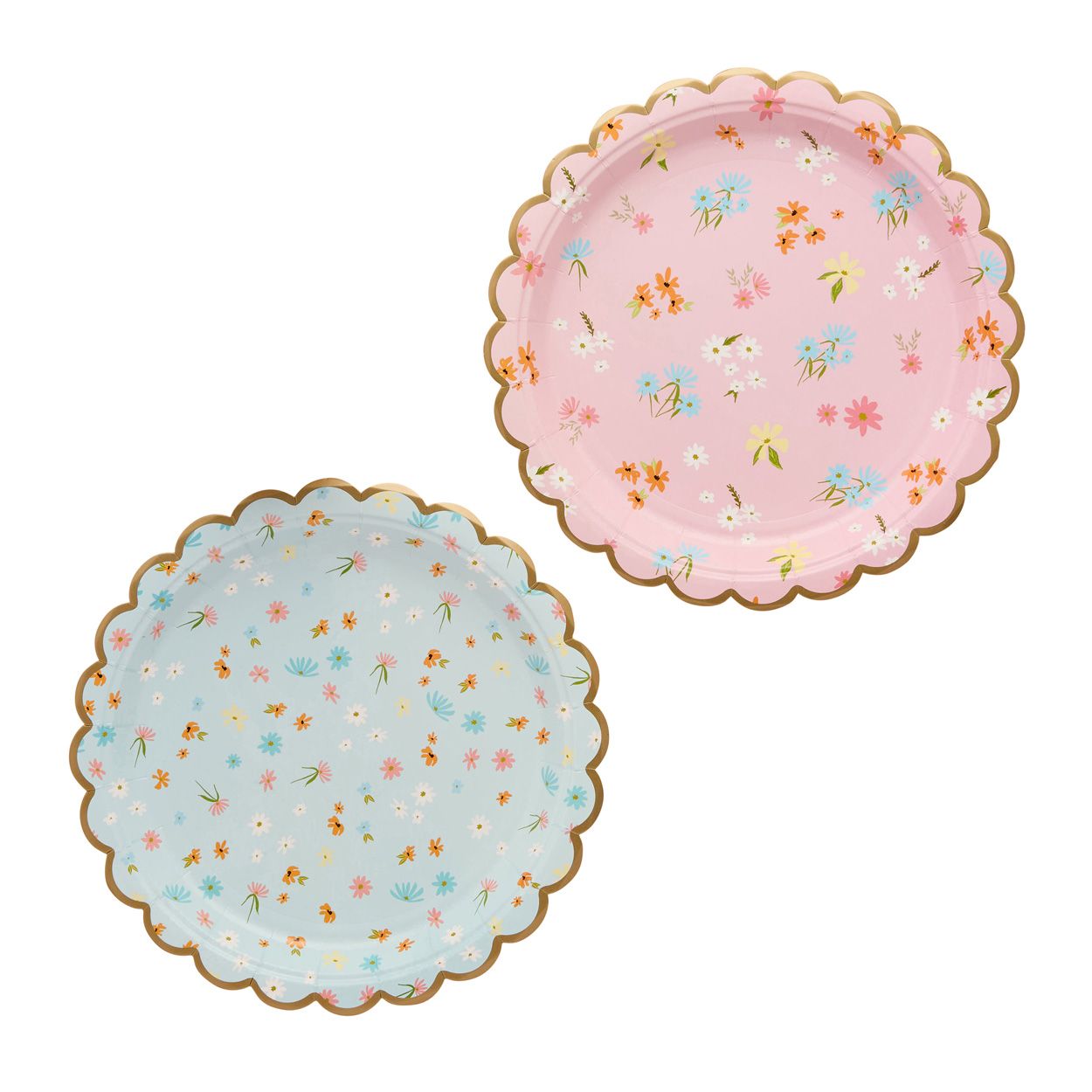 Floral Scalloped Paper Plates