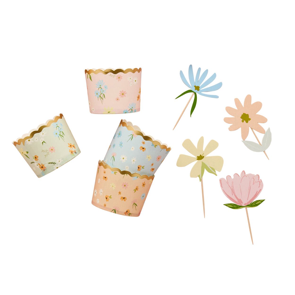 Floral Food Picks & Food Cups