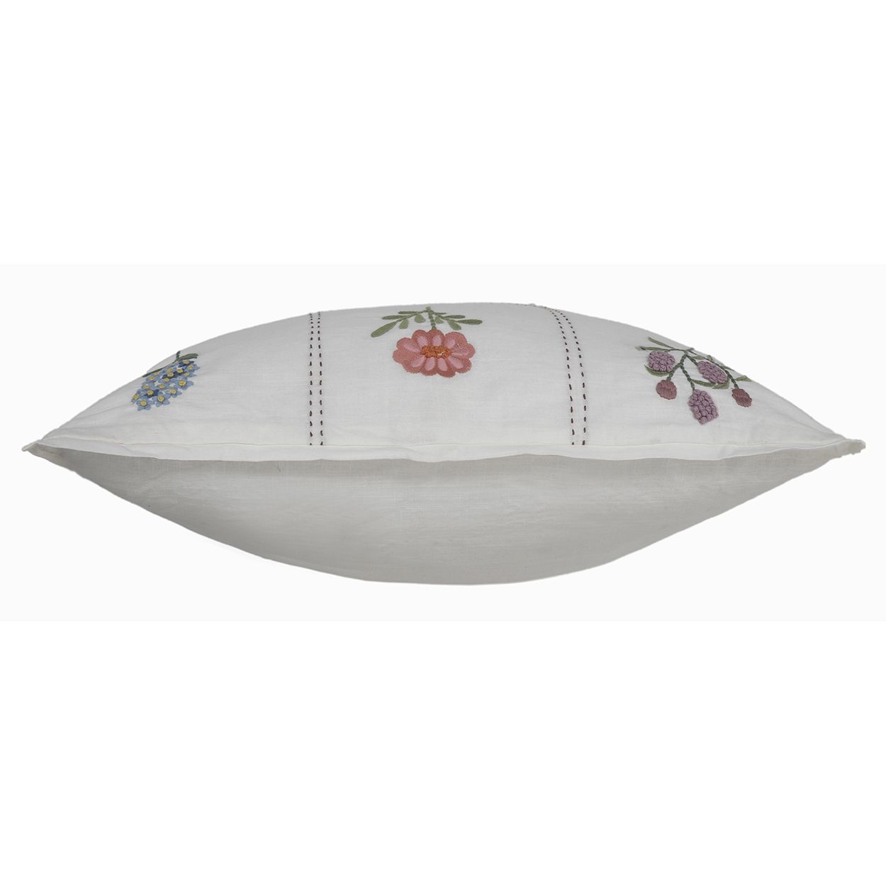 Floral Embroidered Patch Cushion