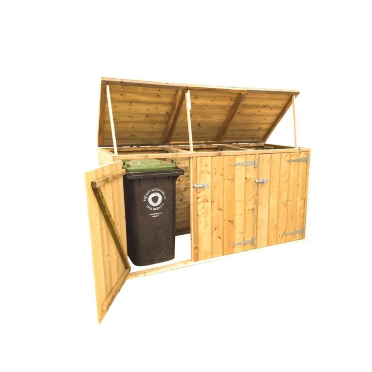 MCD Wooden Wheelie Bin Storage - 3 Units