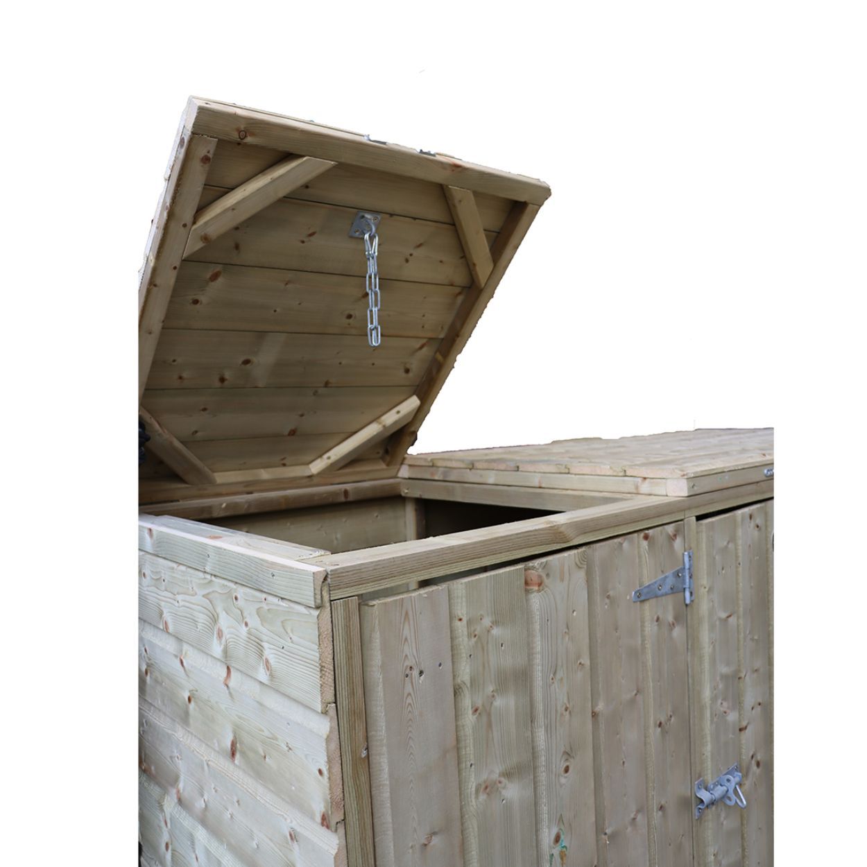 MCD Wooden Wheelie Bin Storage - 3 Units