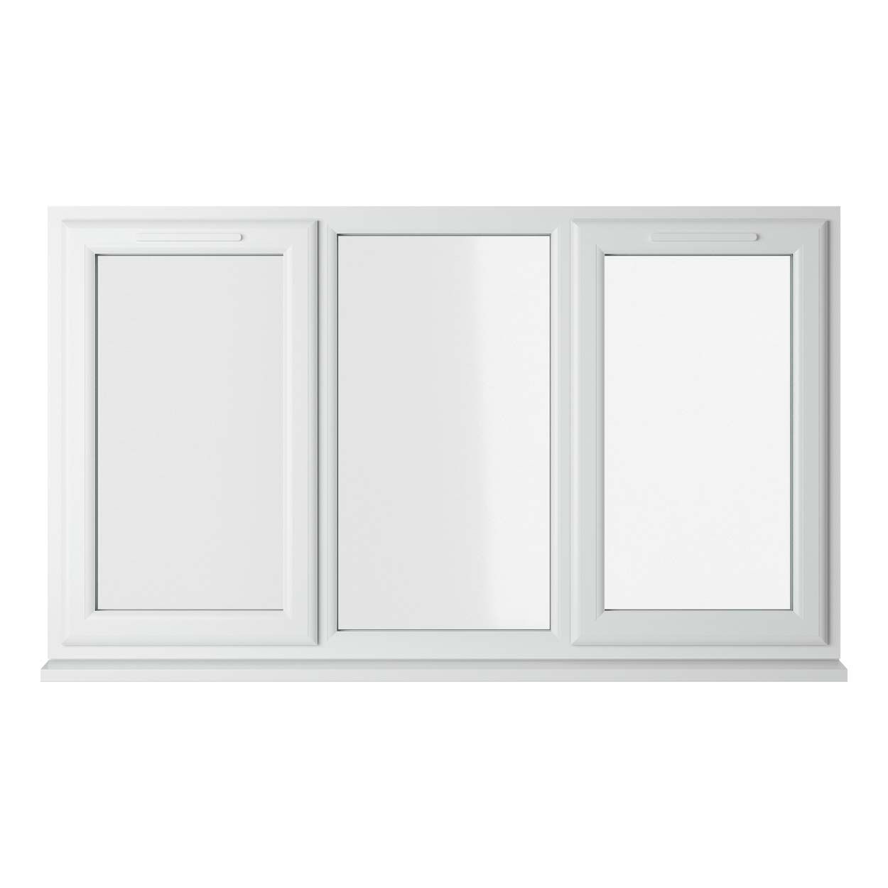 Crystal uPVC Window White A Rated Fixed Center 1770mm x 1115mm