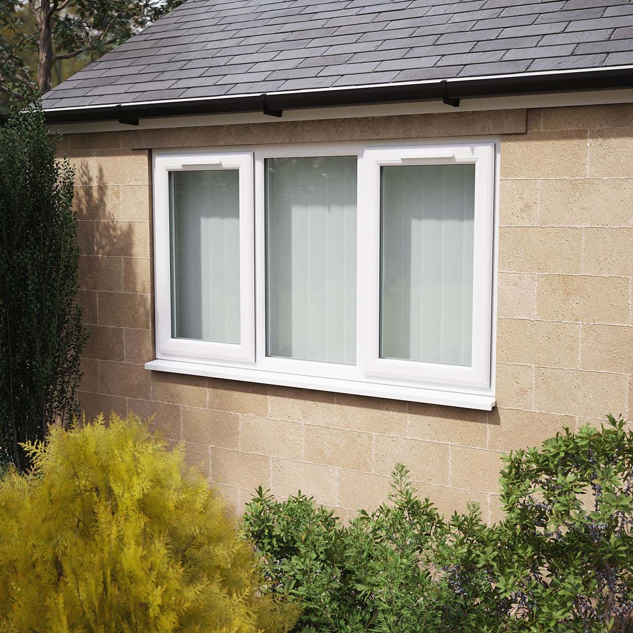 Crystal uPVC Window White A Rated Fixed Center 1770mm x 1115mm
