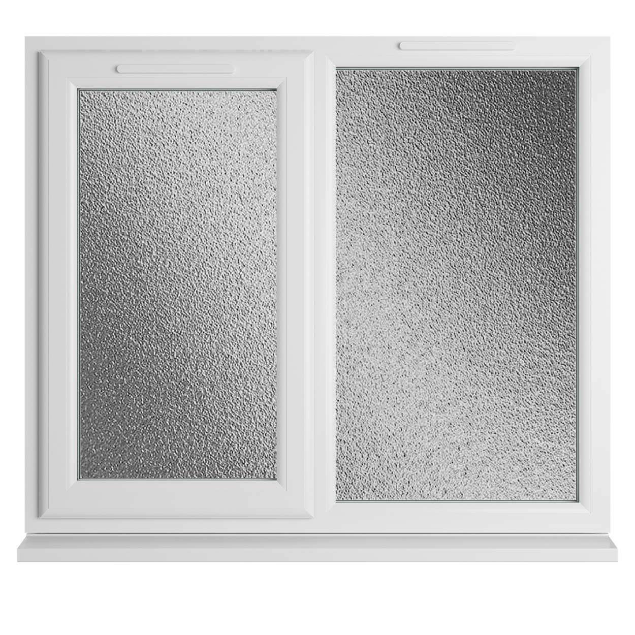 Crystal uPVC Window White A Rated Left Hand Side Hung Next to a Fixed Light 1190mm x 1190mm
