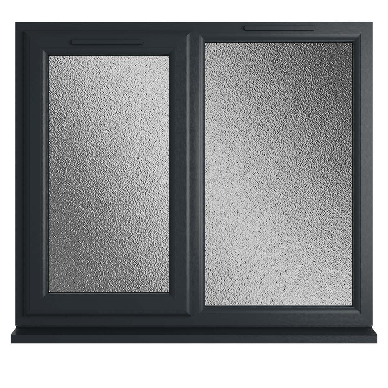 Crystal uPVC Window Grey 7016 A Rated Left Hand Side Hung Next to a Fixed Light 1190mm x 1040mm