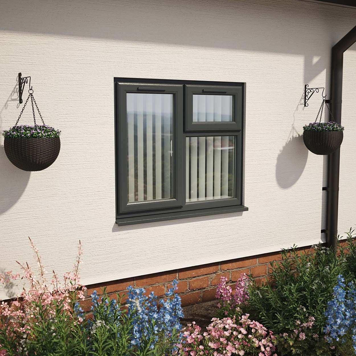 Crystal uPVC Window Grey 7016 A Rated 1190mm x 965mm