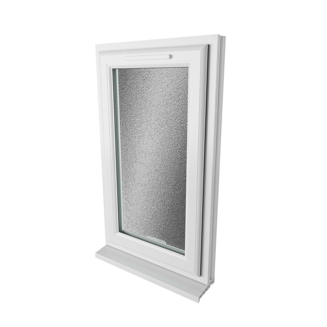 Crystal uPVC Window White A Rated Right Hand Side Hung 610mm x 1040mm