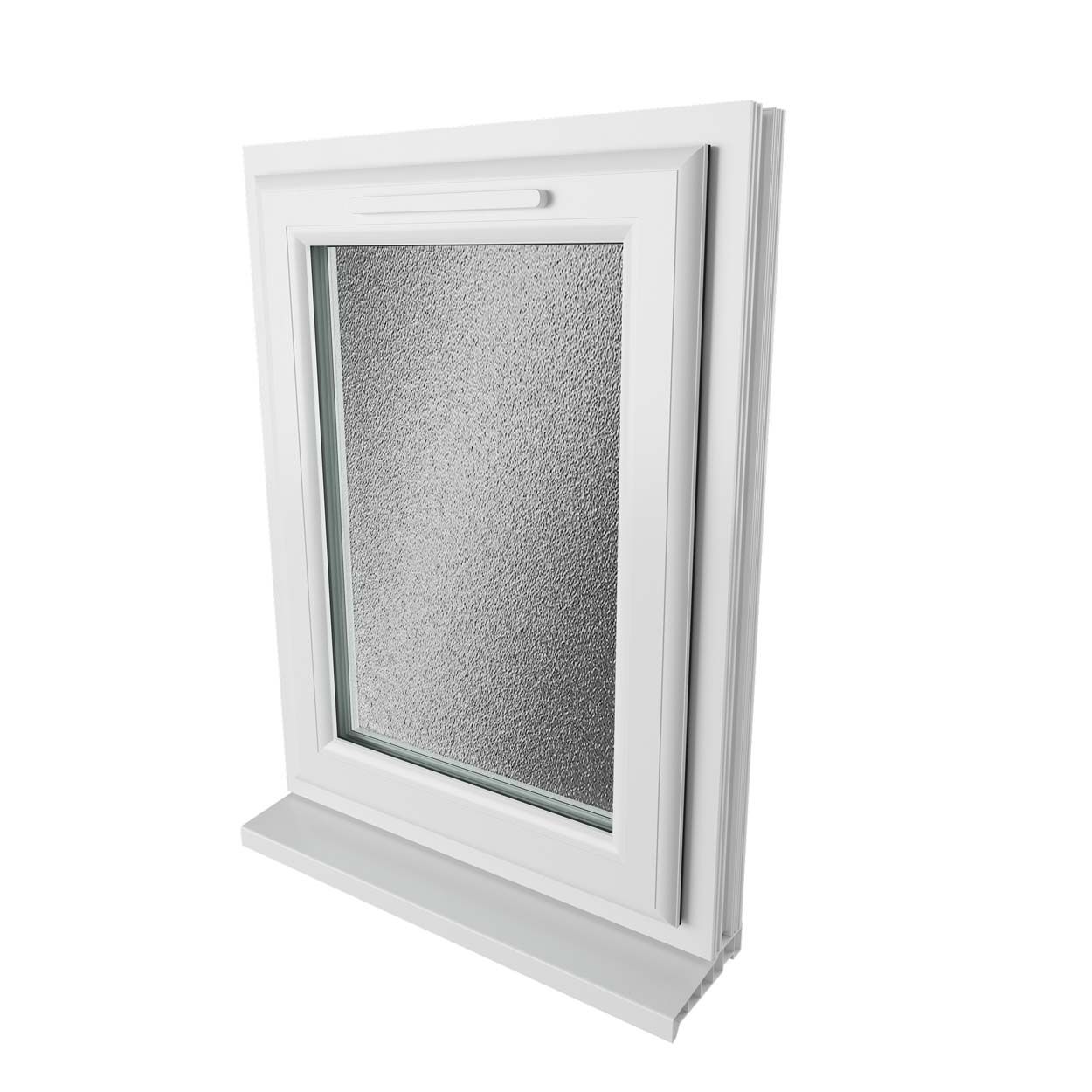 Crystal uPVC Window White A Rated Right Hand Side Hung 610mm x 965mm