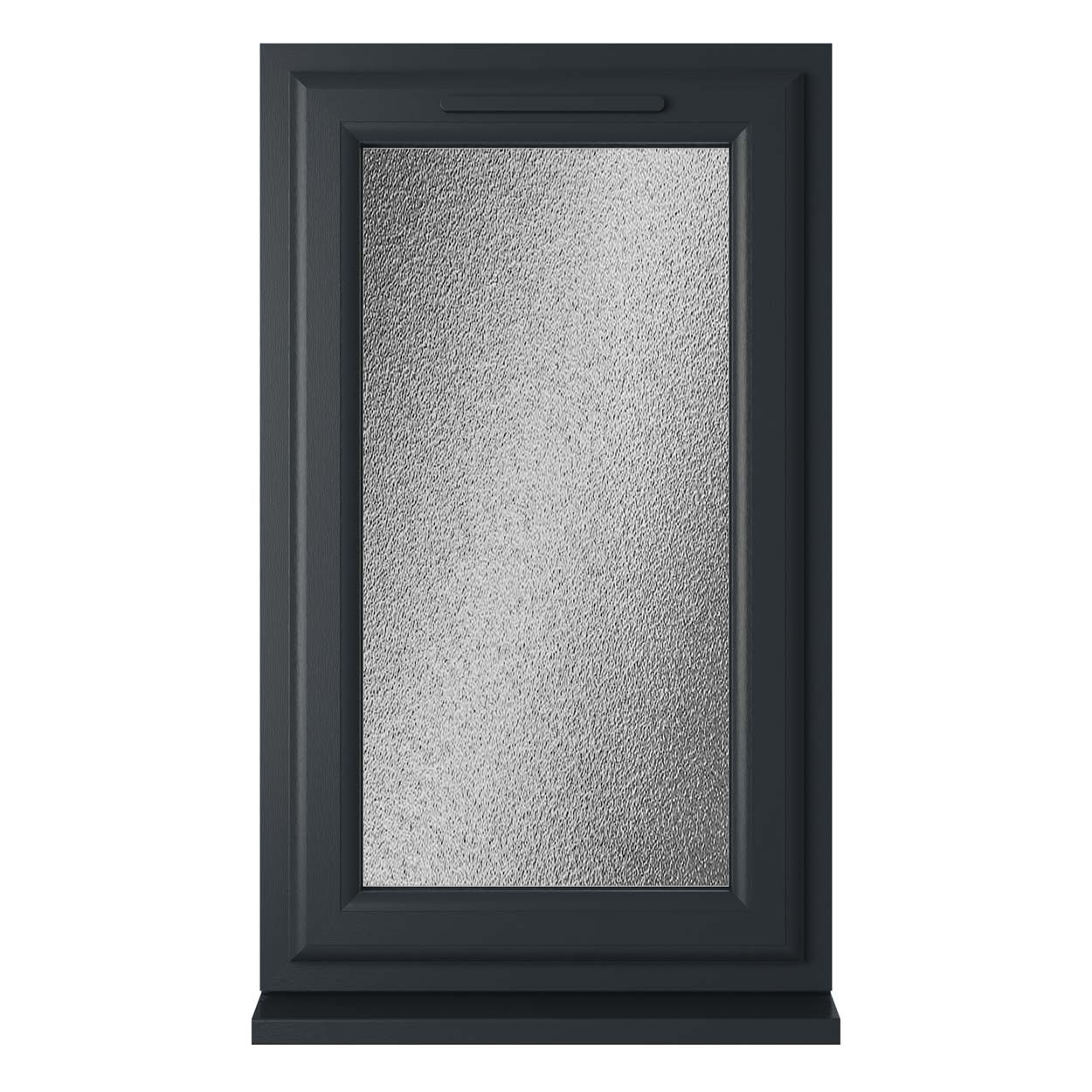 Crystal uPVC Window Grey 7016 A Rated Right Hand Side Hung 610mm x 1040mm